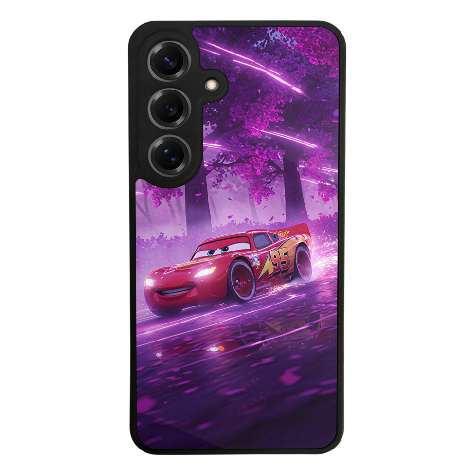 Samsung Galaxy S25 Uyumlu Şimsek McQueen Tasarımlı Glossy Premium Kılıf