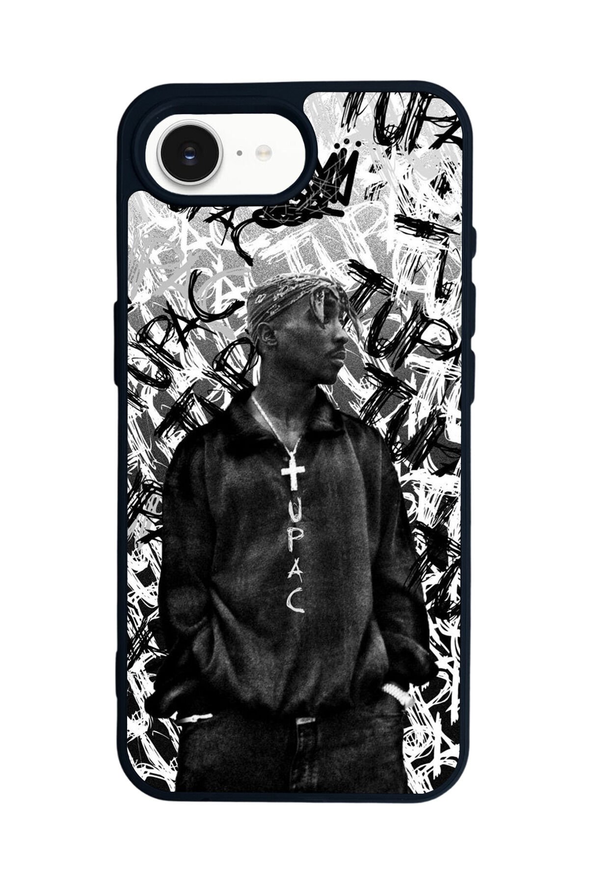 iPhone 16E Uyumlu Tupac Tasarımlı Glossy Premium Kılıf
