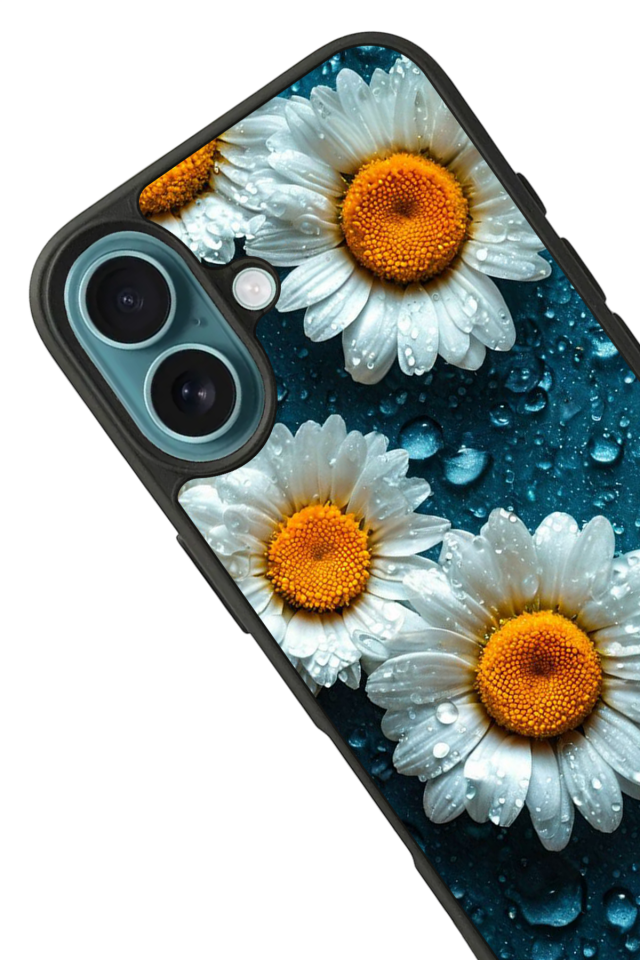 iPhone 16 Plus Uyumlu Cicek Tasarımlı Glossy Premium Kılıf
