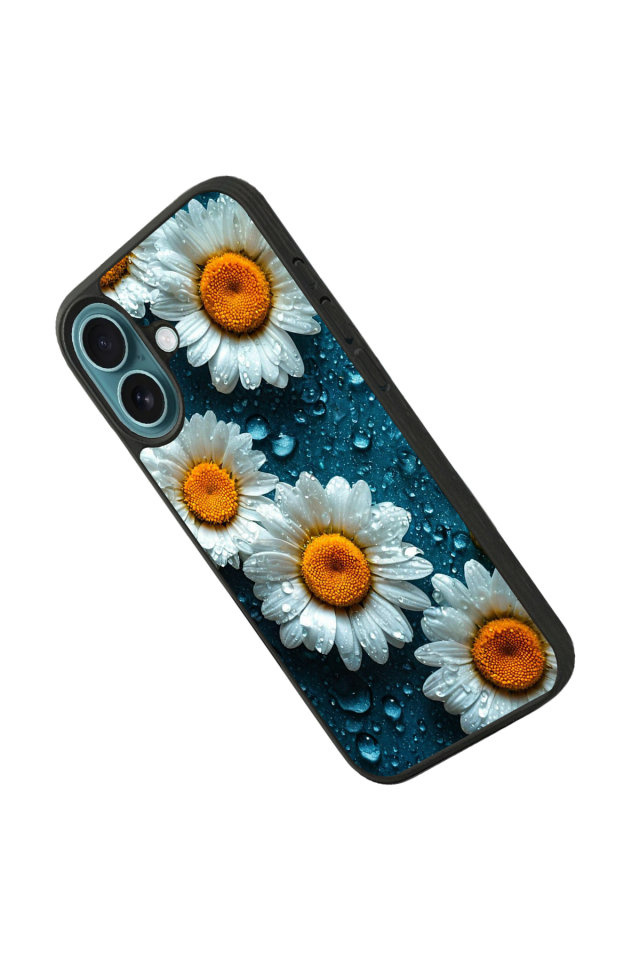 iPhone 16 Plus Uyumlu Cicek Tasarımlı Glossy Premium Kılıf