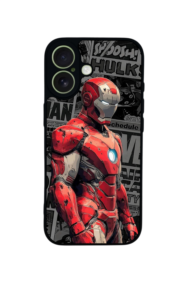 iPhone 17 Uyumlu Iron Man ( Demir Adam ) Tasarımlı Glossy Premium Kılıf