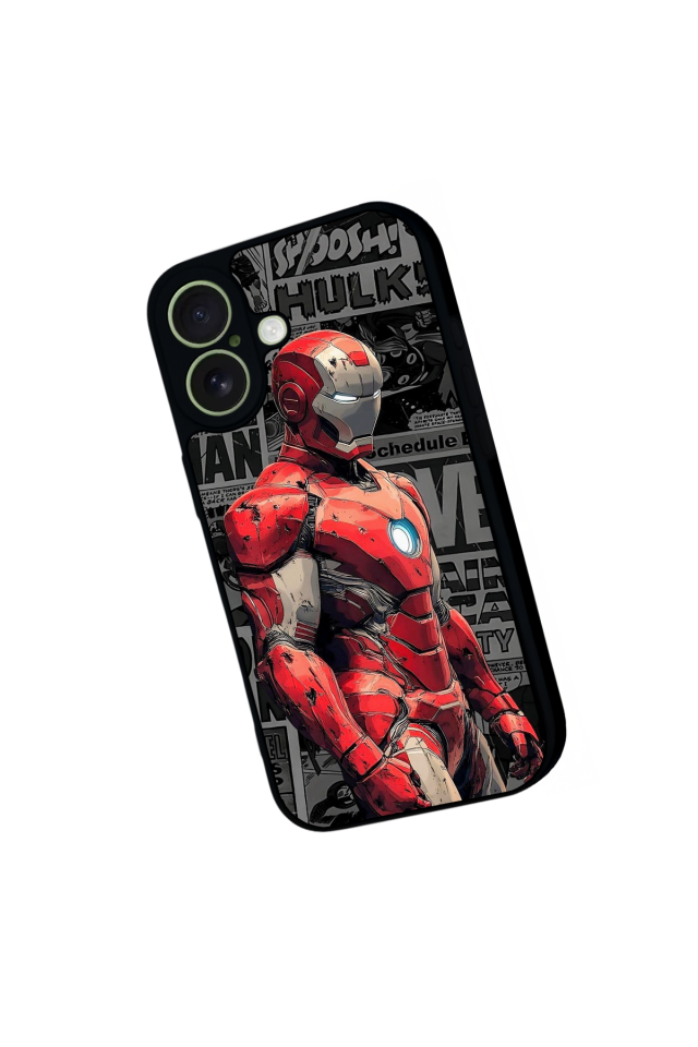 iPhone 17 Uyumlu Iron Man ( Demir Adam ) Tasarımlı Glossy Premium Kılıf