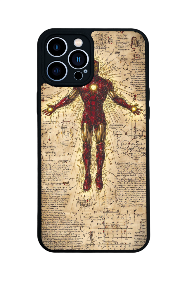 iPhone 13 Pro Max Uyumlu  Iron Man ( Demir Adam ) Tasarımlı Glossy Premium Kılıf