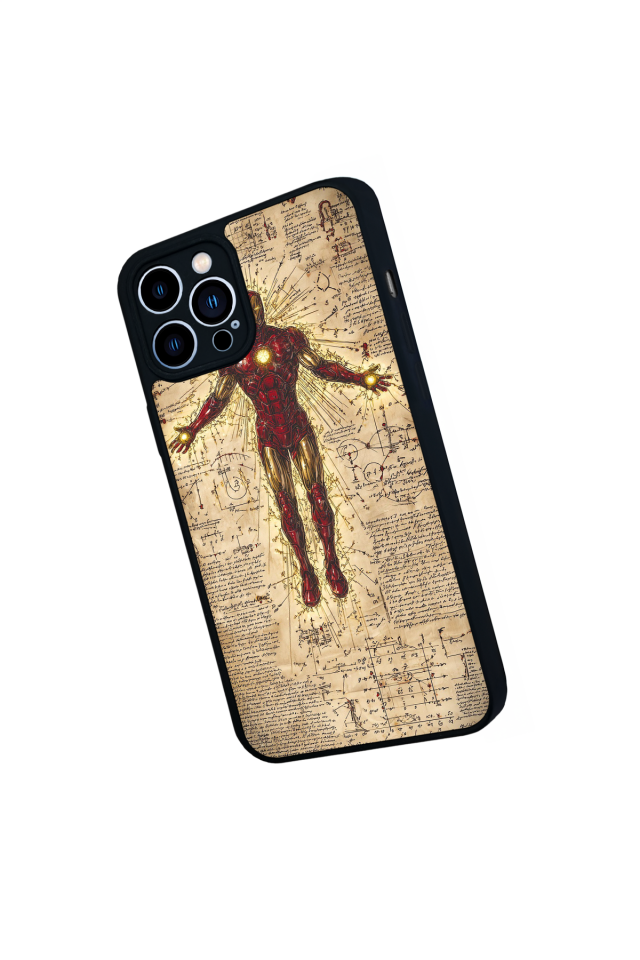 iPhone 13 Pro Max Uyumlu  Iron Man ( Demir Adam ) Tasarımlı Glossy Premium Kılıf