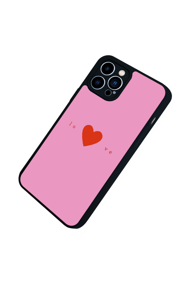 iPhone 12 Pro Max Uyumlu Kalp Love Tasarımlı Glossy Premium Kılıf