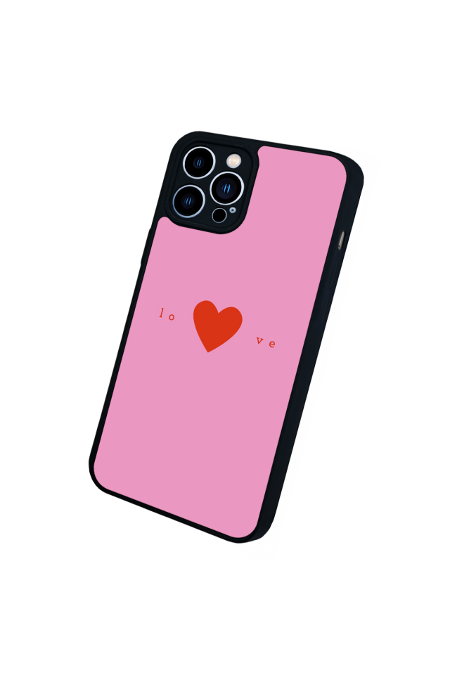 iPhone 12 Pro Max Uyumlu Kalp Love Tasarımlı Glossy Premium Kılıf