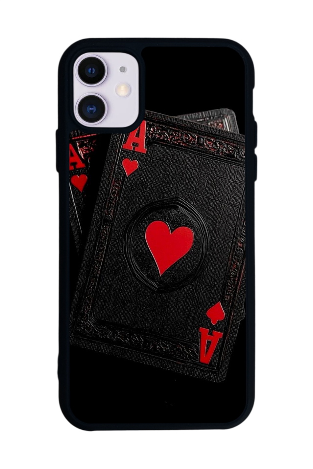 iPhone 11 Uyumlu Kart Tasarımlı Glossy Premium Kılıf