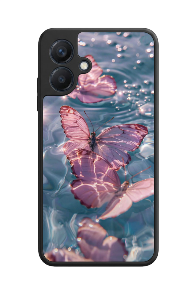 Samsung Galaxy A07 Uyumlu Kelebek Tasarımlı Glossy Premium Kılıf