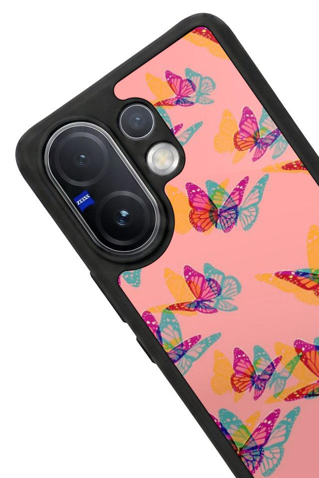 Vivo V60 Uyumlu Kelebek Tasarımlı Glossy Premium Kılıf