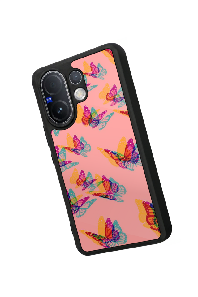 Vivo V60 Uyumlu Kelebek Tasarımlı Glossy Premium Kılıf