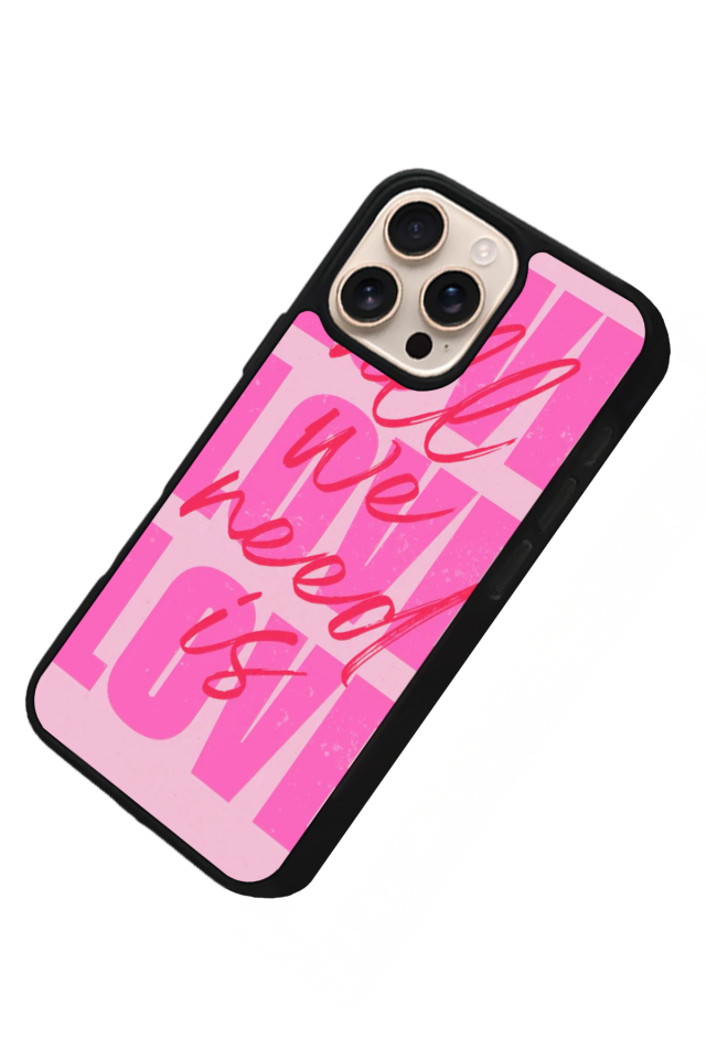 iPhone 16 Pro Uyumlu Love Tasarımlı Glossy Premium Kılıf