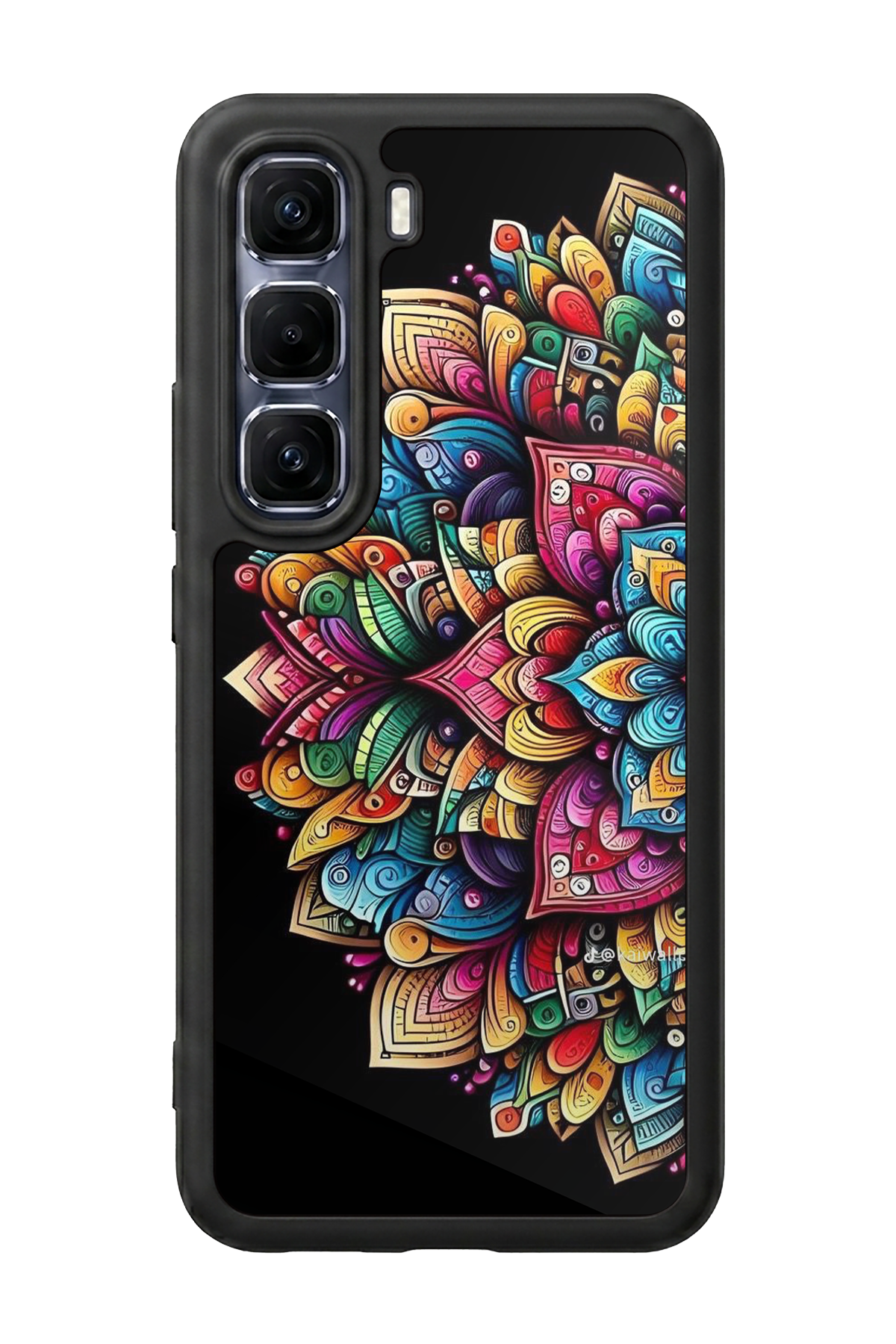 Infinix Hot 60 Pro Plus Uyumlu Mandala Tasarımlı Glossy Premium Kılıf