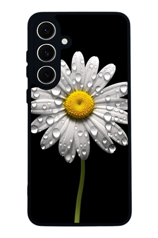 Samsung Galaxy A16 Uyumlu Papatya Tasarımlı Glossy Premium Kılıf