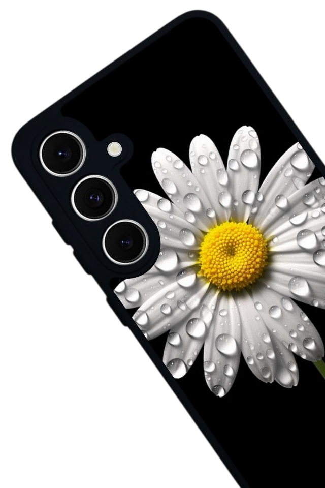 Samsung Galaxy A16 Uyumlu Papatya Tasarımlı Glossy Premium Kılıf