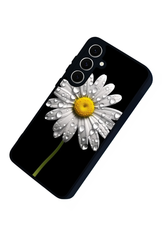 Samsung Galaxy A16 Uyumlu Papatya Tasarımlı Glossy Premium Kılıf