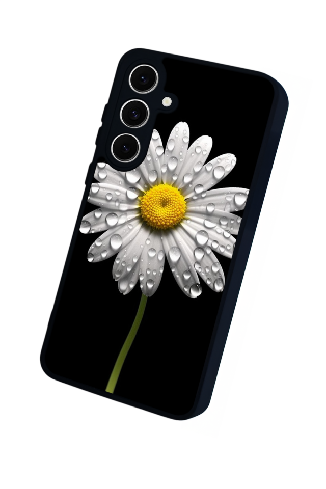 Samsung Galaxy A16 Uyumlu Papatya Tasarımlı Glossy Premium Kılıf