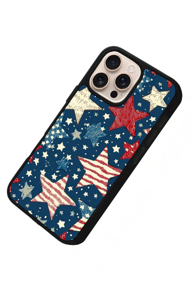 iPhone 15 Pro Max Uyumlu Retro Yildizlar Tasarımlı Glossy Premium Kılıf