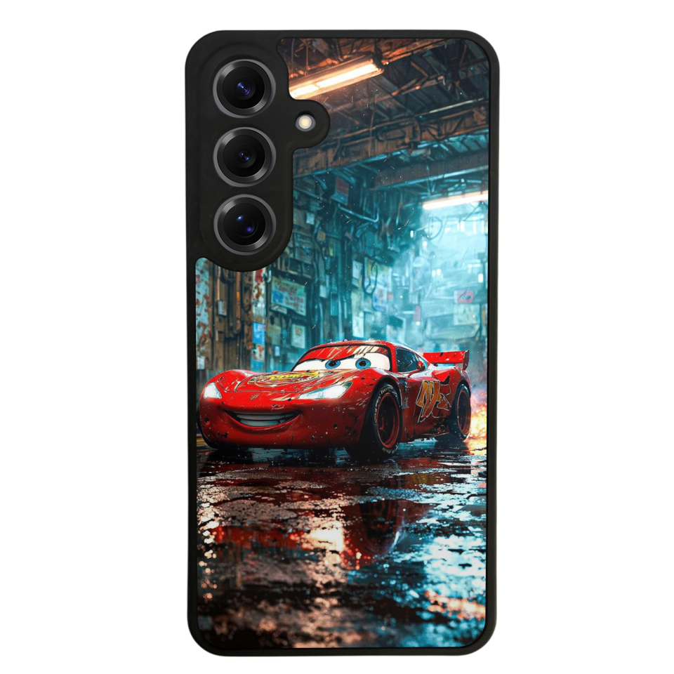 Samsung Galaxy S25 Uyumlu Şimsek McQueen Tasarımlı Glossy Premium Kılıf