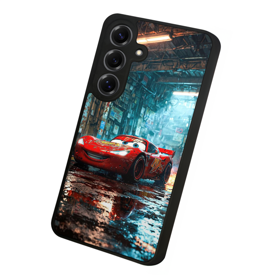 Samsung Galaxy S25 Uyumlu Şimsek McQueen Tasarımlı Glossy Premium Kılıf