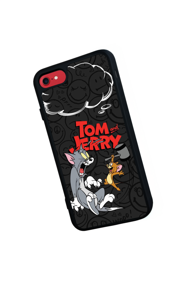 iPhone 8 Uyumlu Tom And Jerry Tasarımlı Glossy Premium Kılıf