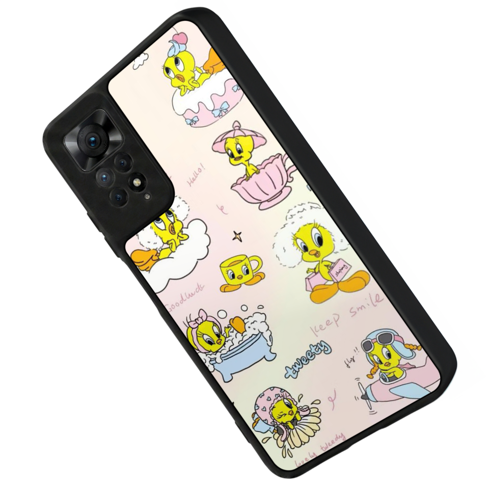 Xiaomi Redmi Note 12 Pro Uyumlu Tweety Tasarımlı Glossy Premium Kılıf