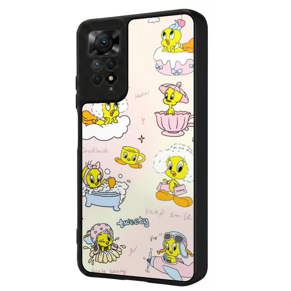 Xiaomi Redmi Note 12 Pro Uyumlu Tweety Tasarımlı Glossy Premium Kılıf