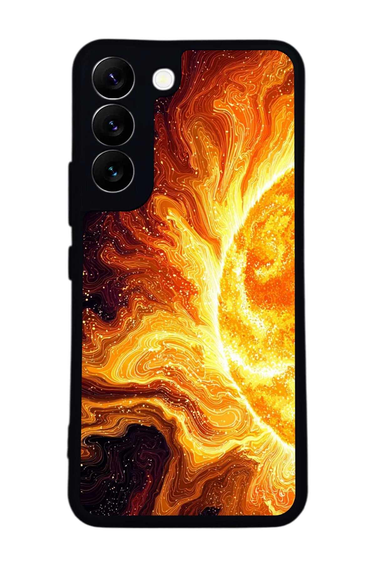 Samsung Galaxy S22 Uyumlu Güneş Tasarımlı Glossy Premium Kılıf
