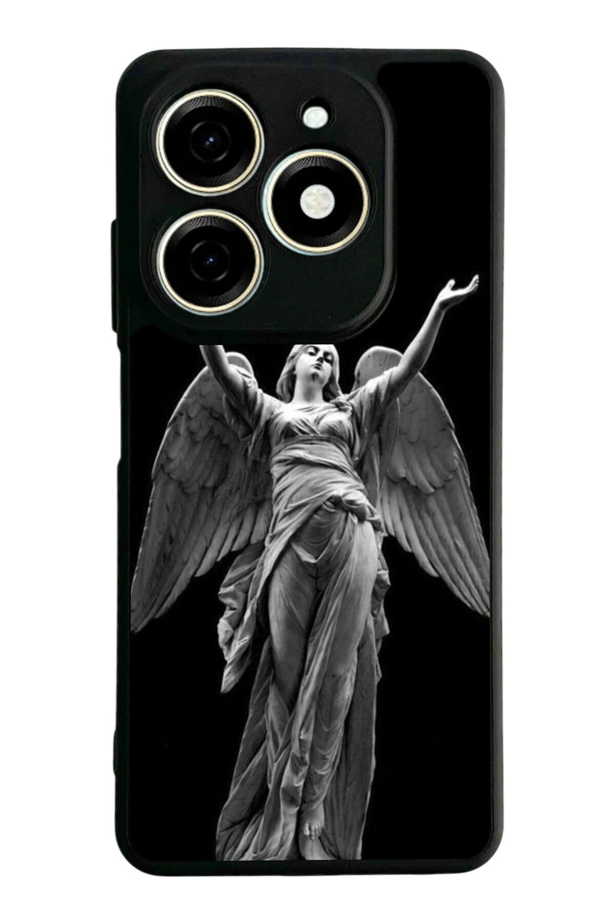 Infınıx Smart 8 Pro Uyumlu Melek Tasarımlı Glossy Premium Kılıf