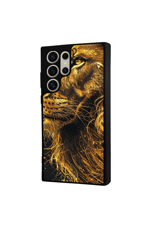 Samsung Galaxy S23 Ultra Uyumlu Aslan Tasarımlı Glossy Premium Kılıf