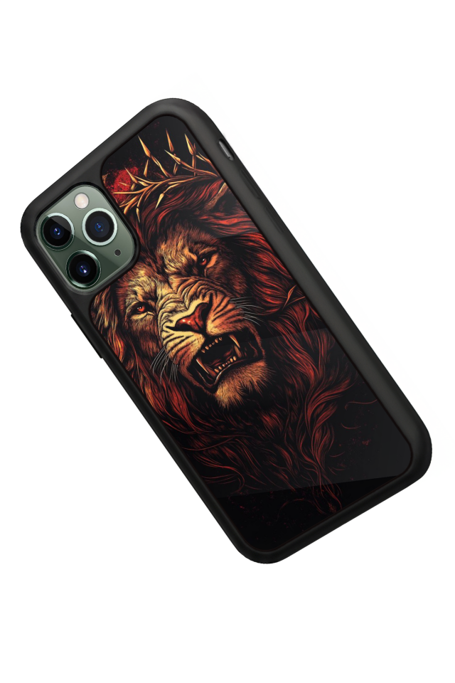 iPhone 11 Pro Uyumlu Aslan Tasarımlı Glossy Premium Kılıf