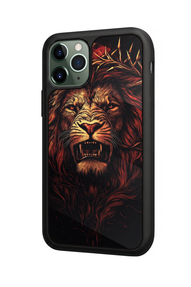 iPhone 11 Pro Uyumlu Aslan Tasarımlı Glossy Premium Kılıf
