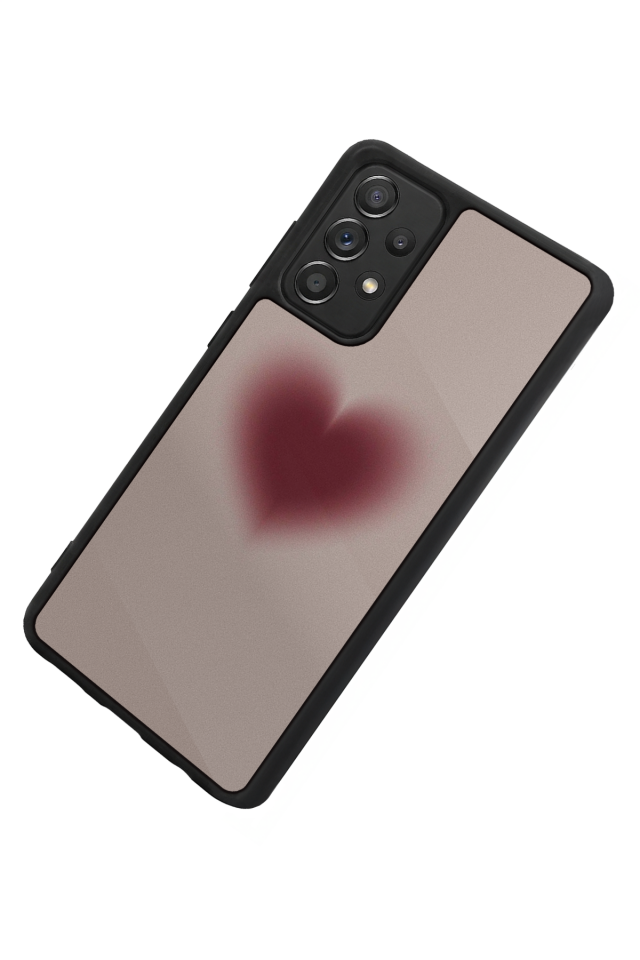 Samsung Galaxy A72 Uyumlu Kalp Love Tasarımlı Glossy Premium Kılıf
