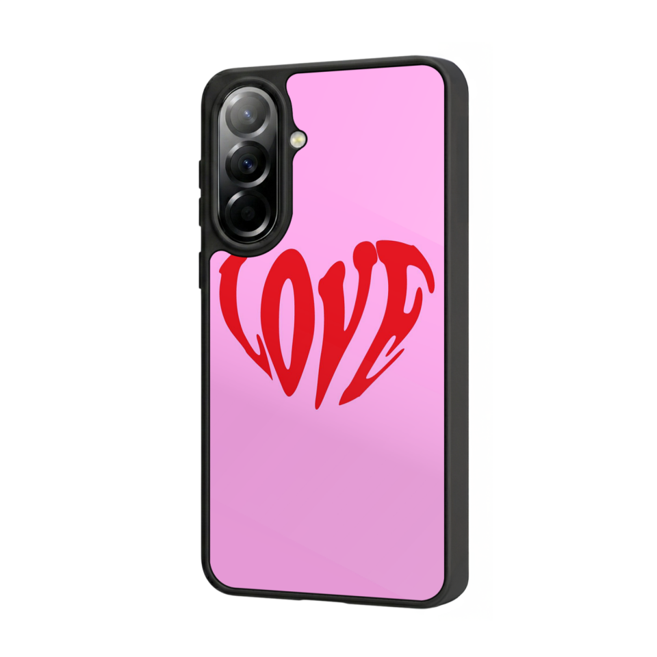 Samsung Galaxy A57 Uyumlu Kalp Love Tasarımlı Glossy Premium Kılıf