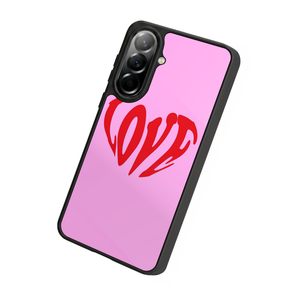Samsung Galaxy A57 Uyumlu Kalp Love Tasarımlı Glossy Premium Kılıf