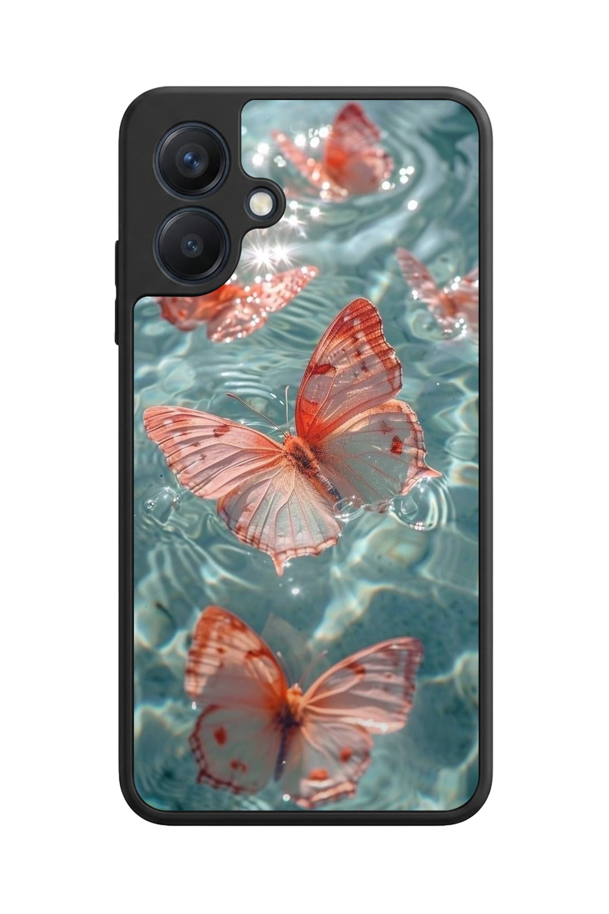 Samsung Galaxy A07 Uyumlu Kelebek Tasarımlı Glossy Premium Kılıf