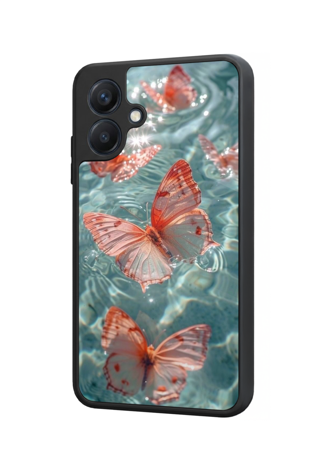 Samsung Galaxy A07 Uyumlu Kelebek Tasarımlı Glossy Premium Kılıf