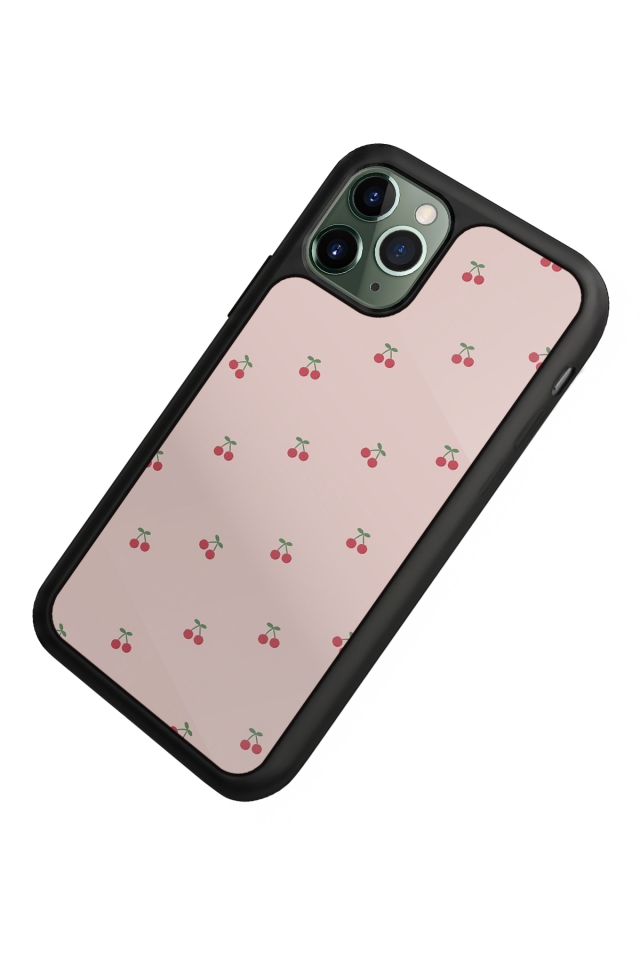 iPhone 11 Pro Max Uyumlu Kiraz Tasarımlı Glossy Premium Kılıf