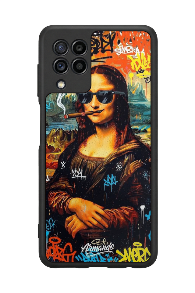 Samsung Galaxy M32 Uyumlu Monalisa Tasarımlı Glossy Premium Kılıf