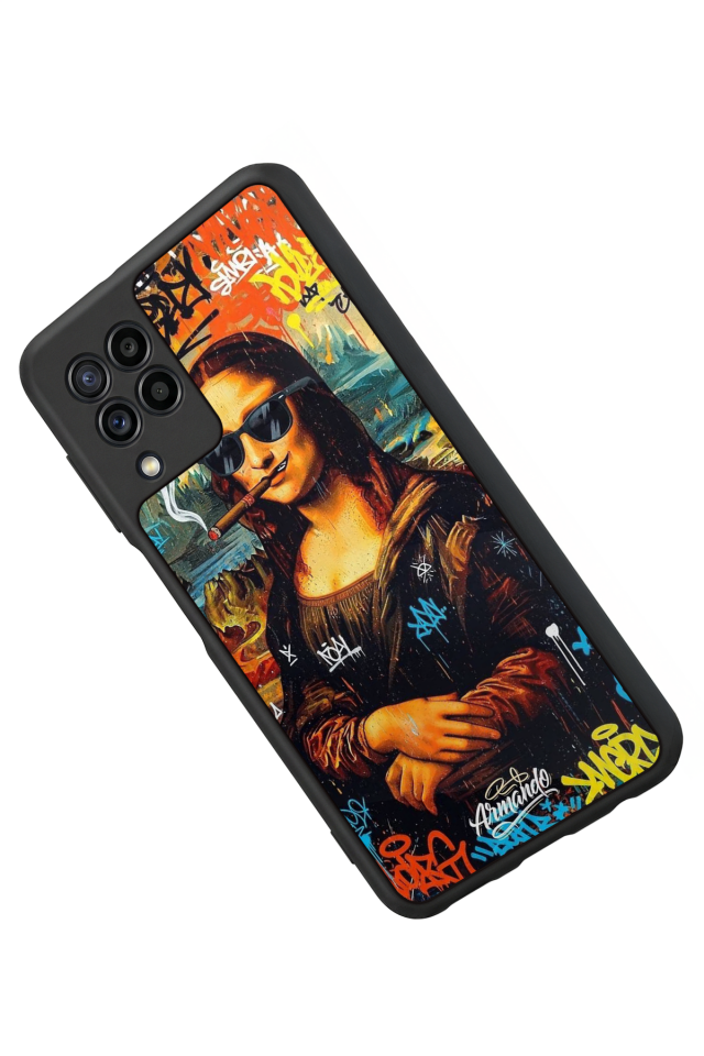Samsung Galaxy M32 Uyumlu Monalisa Tasarımlı Glossy Premium Kılıf