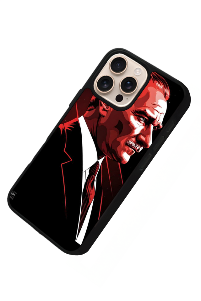 iPhone 16 Pro Uyumlu Mustafa Kemal Ataturk Tasarımlı Glossy Premium Kılıf