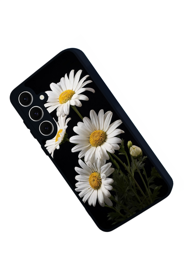 Samsung Galaxy A16 Uyumlu Papatya Tasarımlı Glossy Premium Kılıf