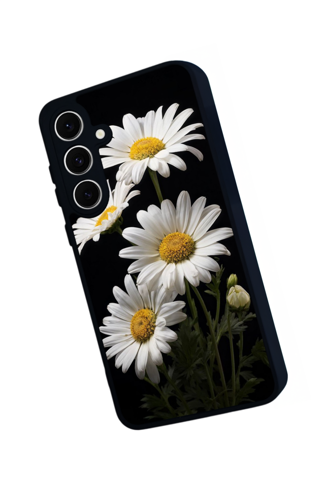Samsung Galaxy A16 Uyumlu Papatya Tasarımlı Glossy Premium Kılıf