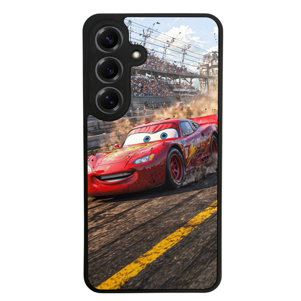 Samsung Galaxy S25 Uyumlu Şimsek McQueen Tasarımlı Glossy Premium Kılıf