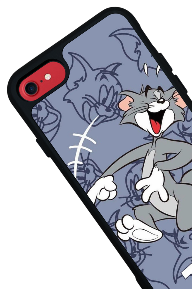 iPhone 8 Uyumlu Tom And Jerry Tasarımlı Glossy Premium Kılıf