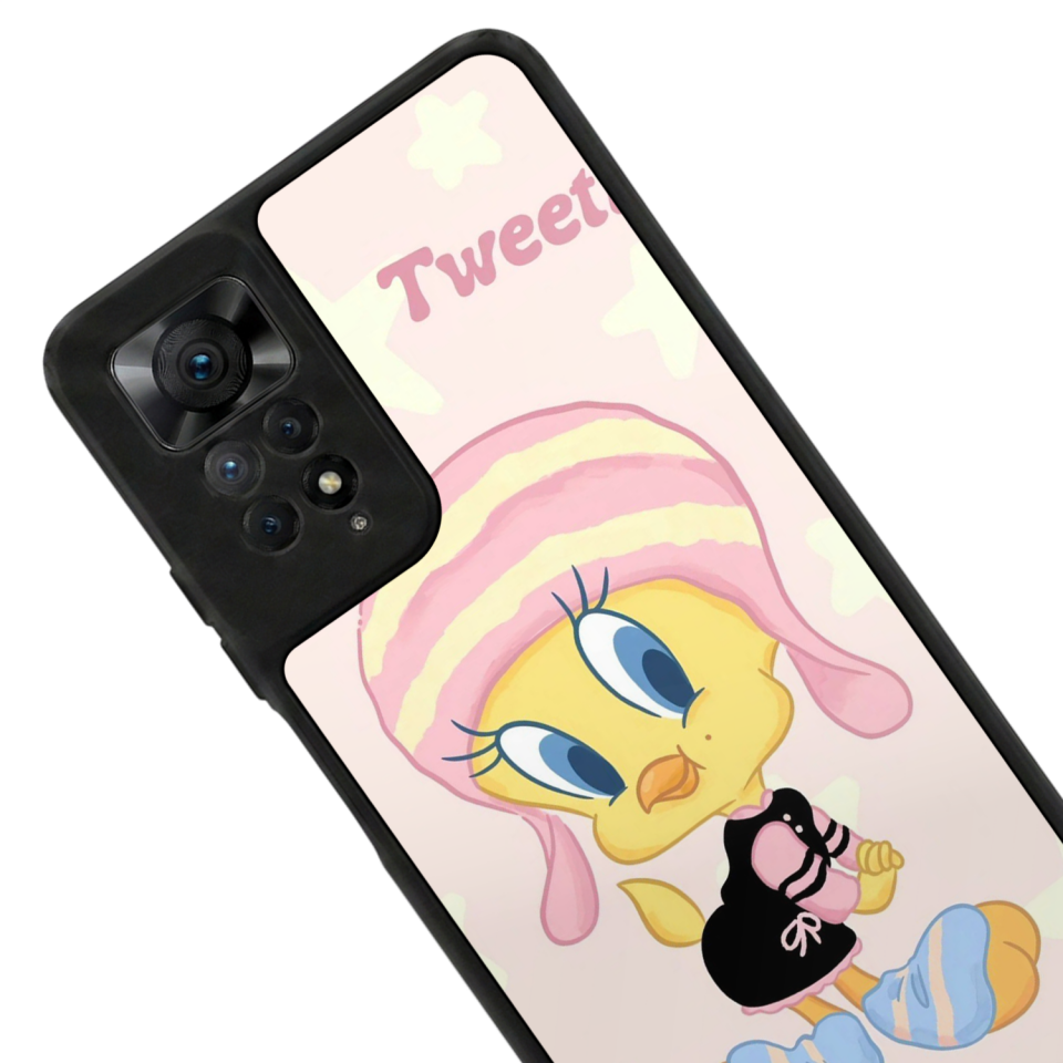 Xiaomi Redmi Note 12 Pro Uyumlu Tweety Tasarımlı Glossy Premium Kılıf