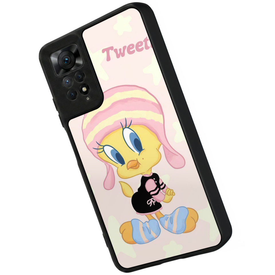 Xiaomi Redmi Note 12 Pro Uyumlu Tweety Tasarımlı Glossy Premium Kılıf