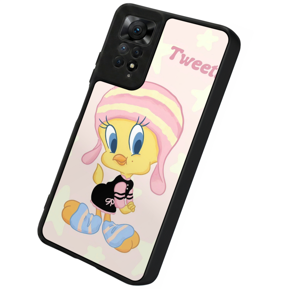 Xiaomi Redmi Note 12 Pro Uyumlu Tweety Tasarımlı Glossy Premium Kılıf