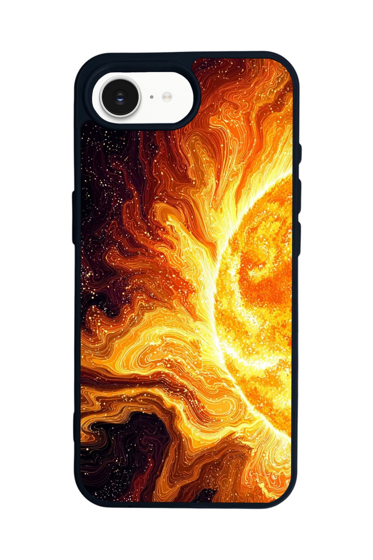 iPhone 16E Uyumlu Güneş Tasarımlı Glossy Premium Kılıf