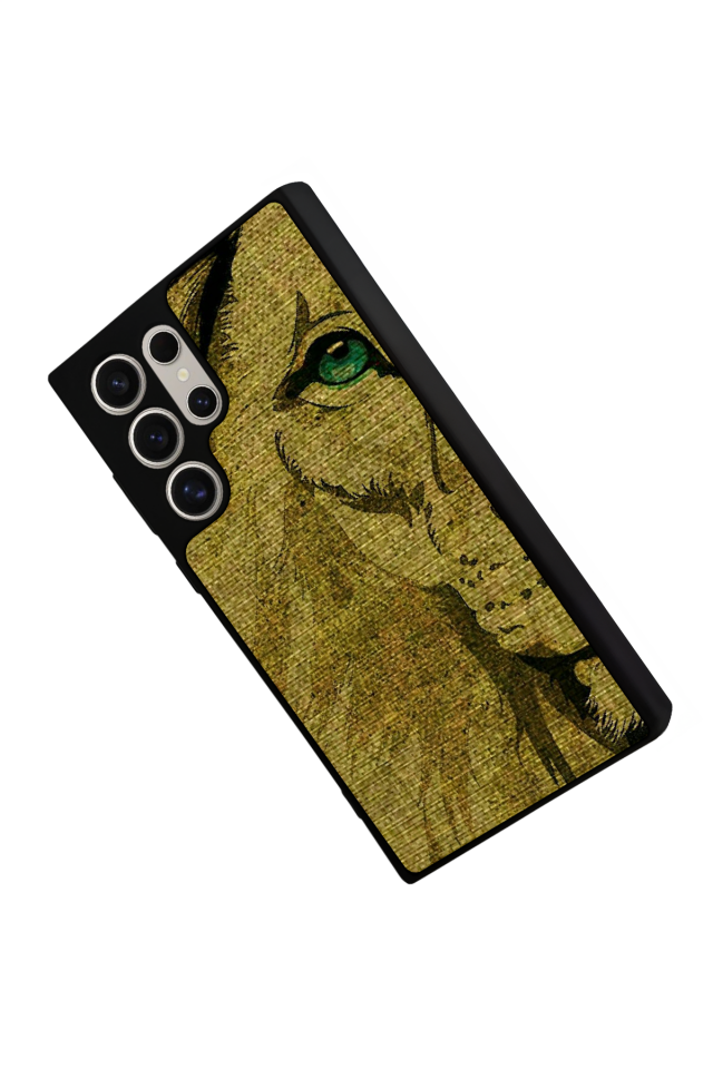 Samsung Galaxy S23 Ultra Uyumlu Aslan Tasarımlı Glossy Premium Kılıf