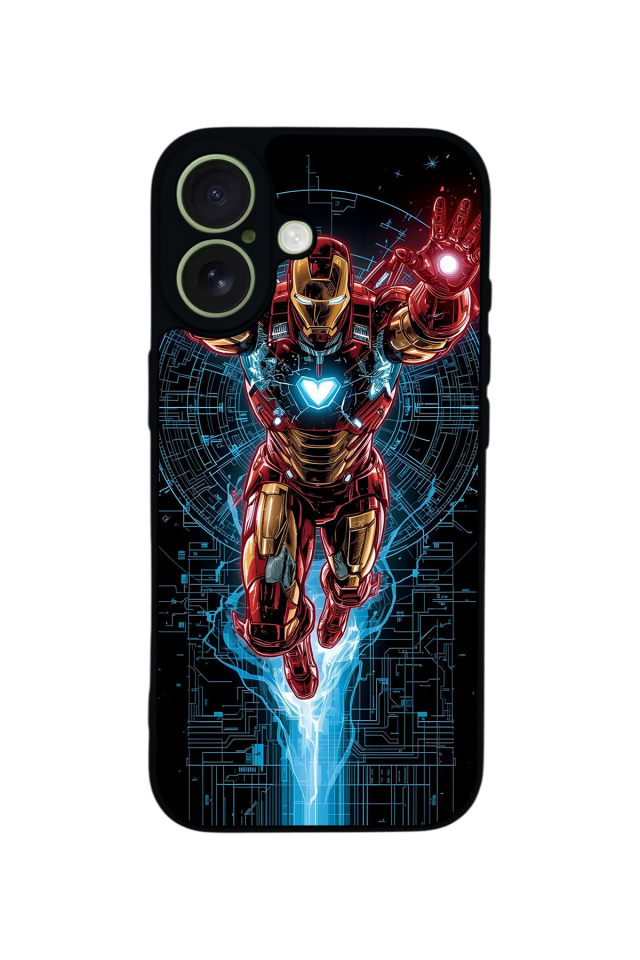 iPhone 17 Uyumlu Iron Man ( Demir Adam ) Tasarımlı Glossy Premium Kılıf